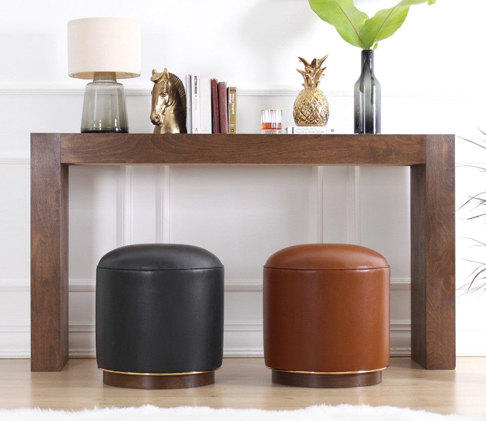 Pouf in ecopelle Milotte Ruggine (4)