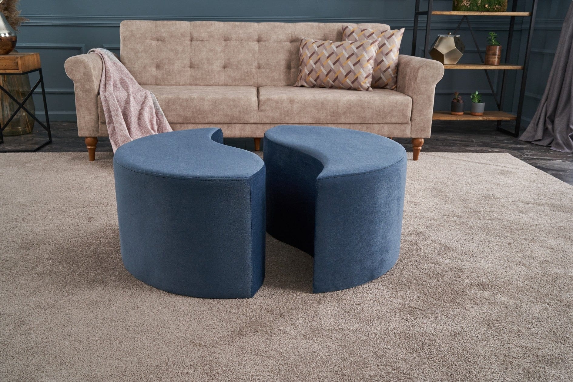 Pouf in tessuto Alis Blu (3)
