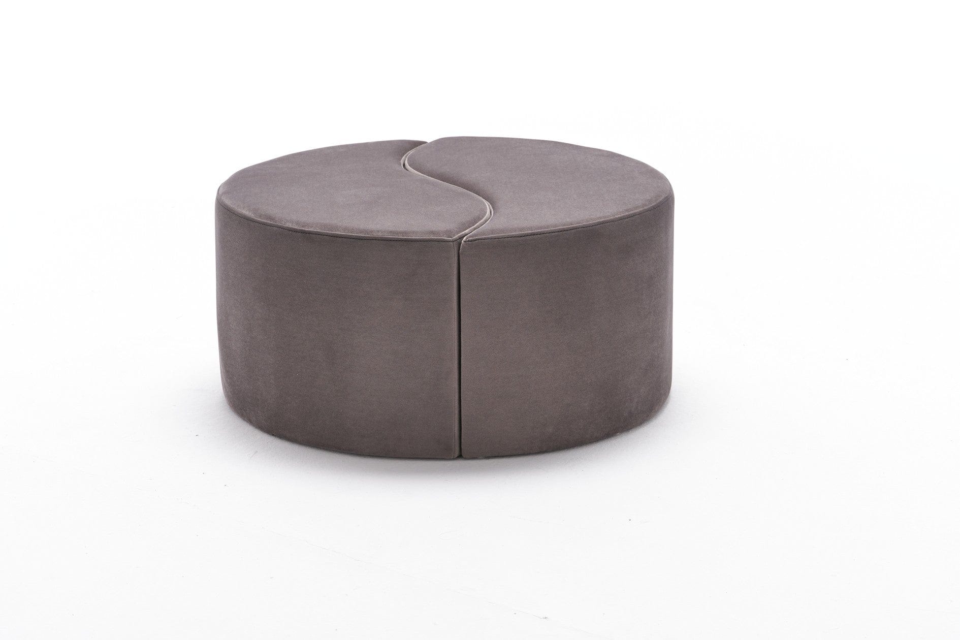 Pouf in tessuto Alis Cappuccino (4)
