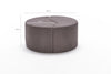 Pouf in tessuto Alis Cappuccino (6)