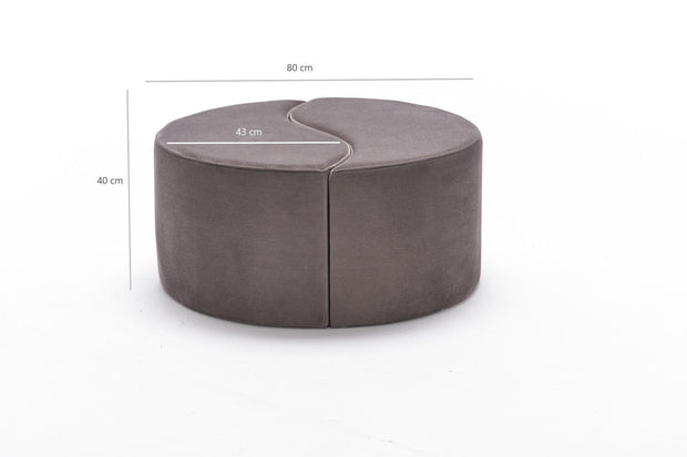 Pouf in tessuto Alis Cappuccino (6)