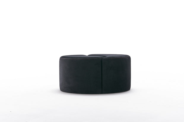 Pouf in tessuto Alis Nero (3)