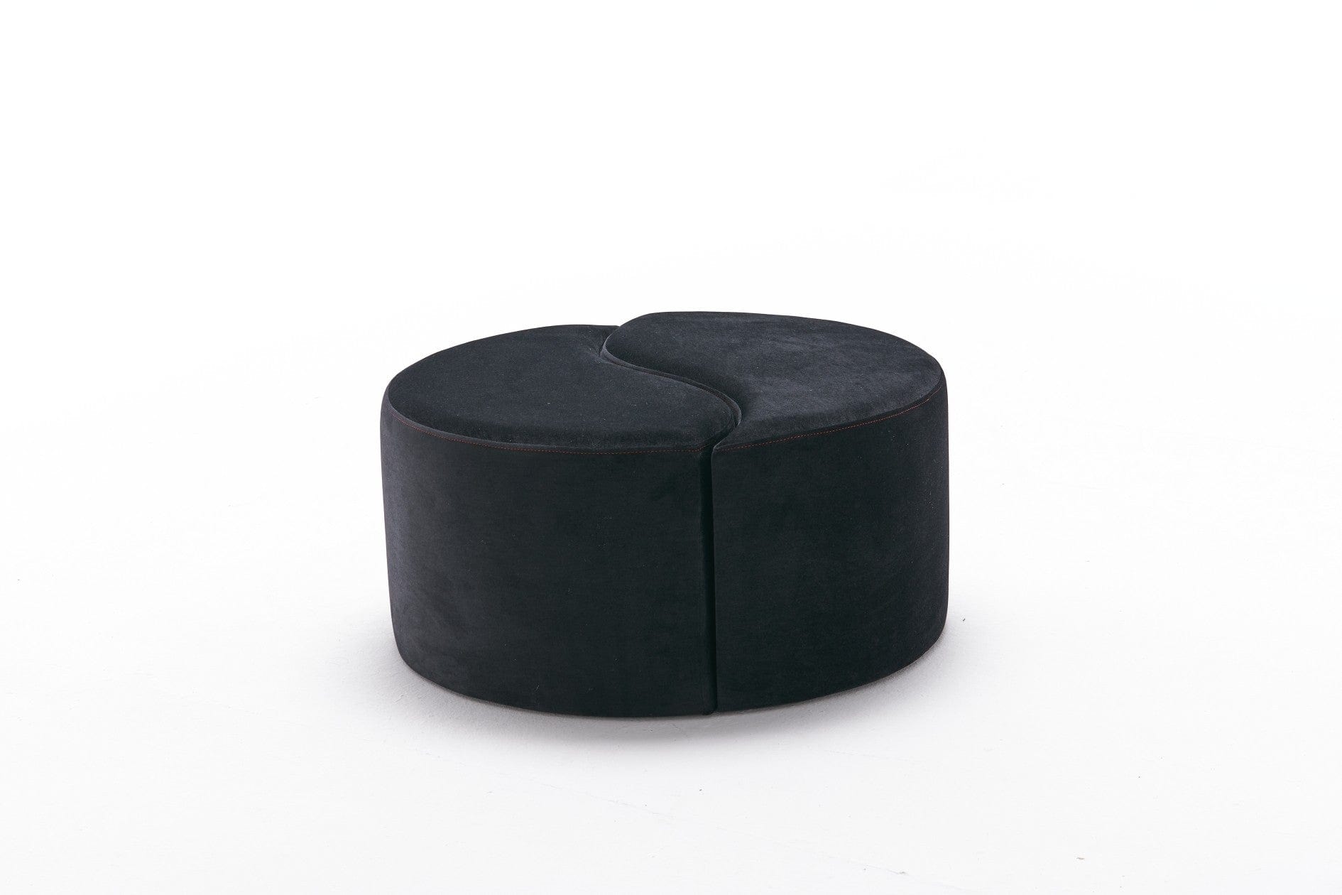 Pouf in tessuto Alis Nero (4)