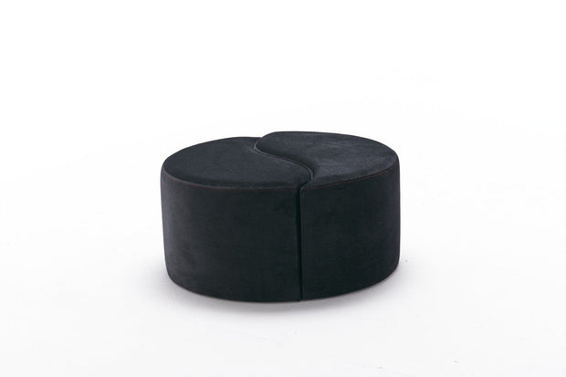 Pouf in tessuto Alis Nero (4)