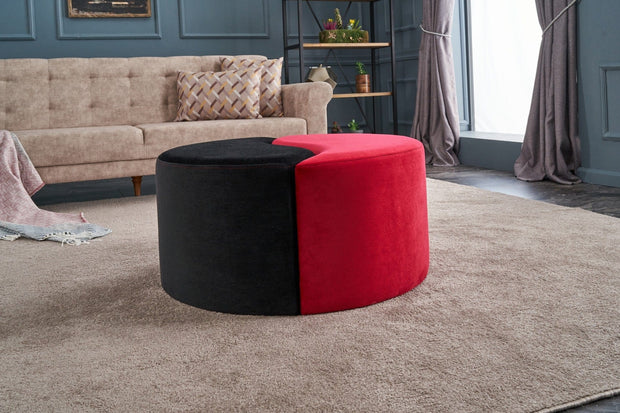 Pouf in tessuto Alis Nero (1)