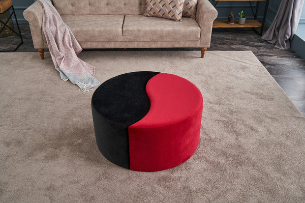 Pouf in tessuto Alis Nero (2)