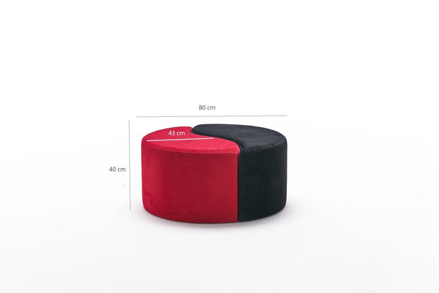 Pouf in tessuto Alis Nero (6)