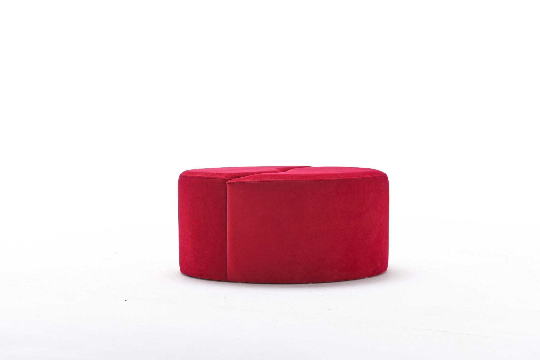 Pouf in tessuto Alis Rosso (2)