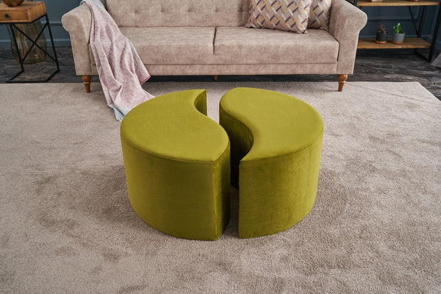 Pouf in tessuto Alis Verde (2)