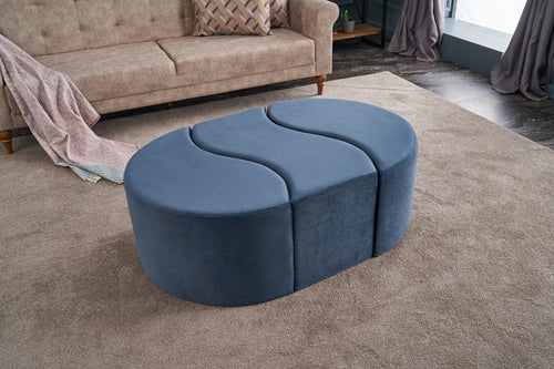 Pouf in tessuto Alya Blu