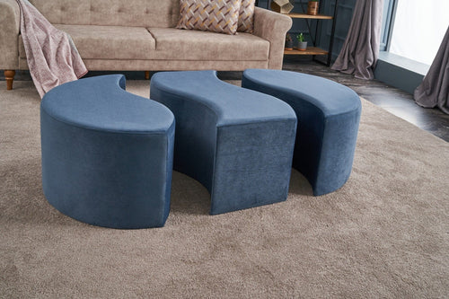 Pouf in tessuto Alya Blu (1)