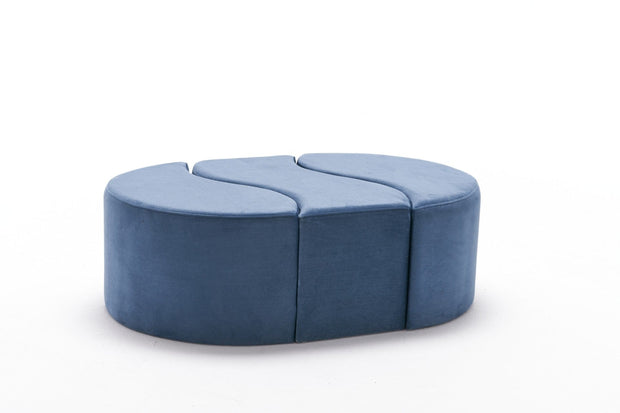 Pouf in tessuto Alya Blu (2)