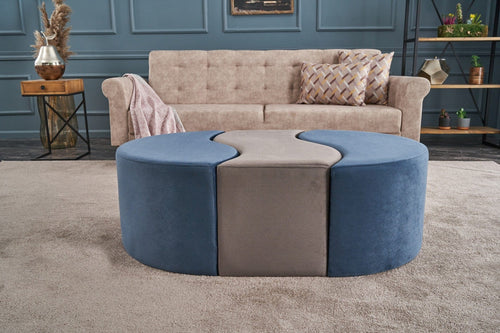 Pouf in tessuto Alya Blu (1)