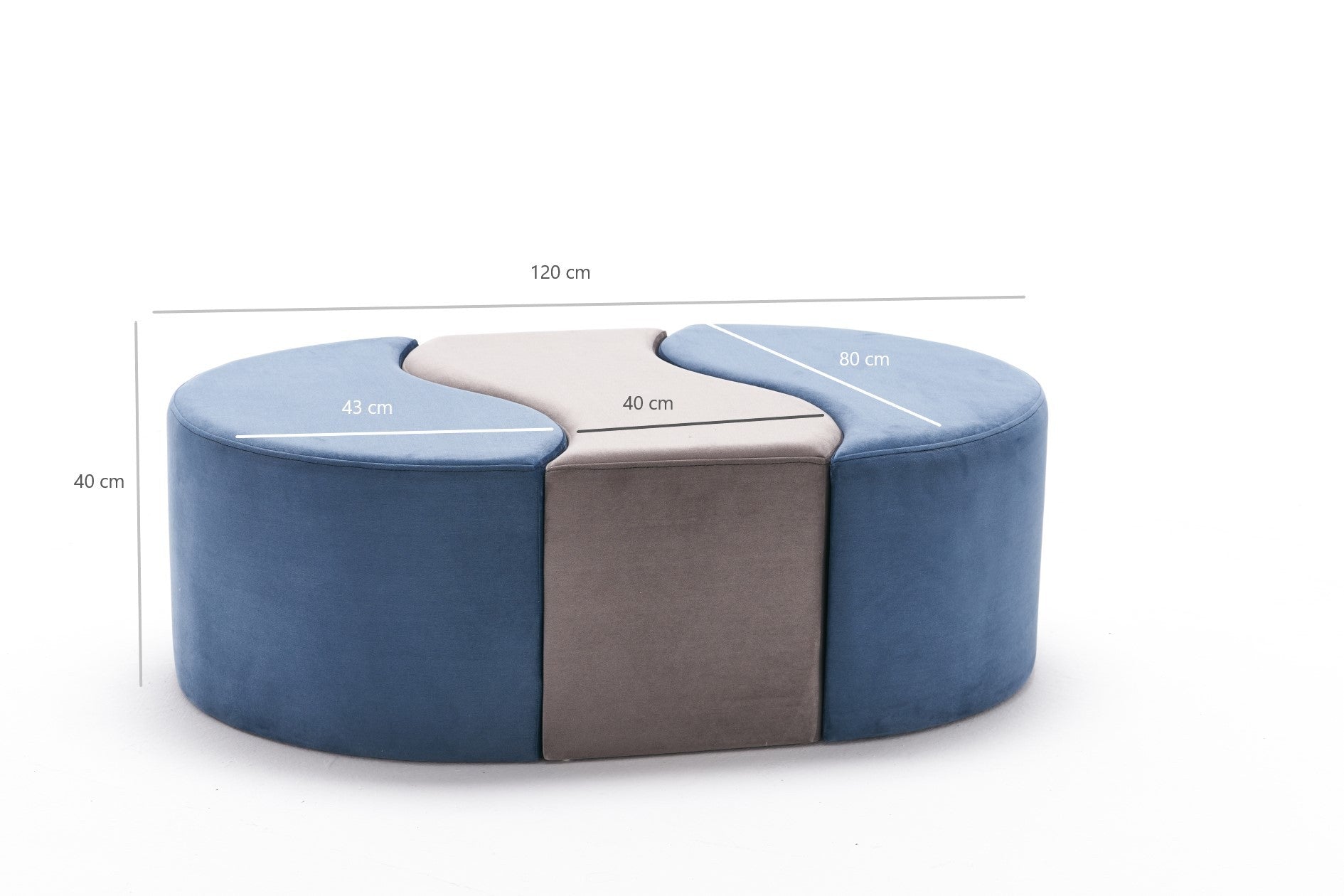 Pouf in tessuto Alya Blu (6)