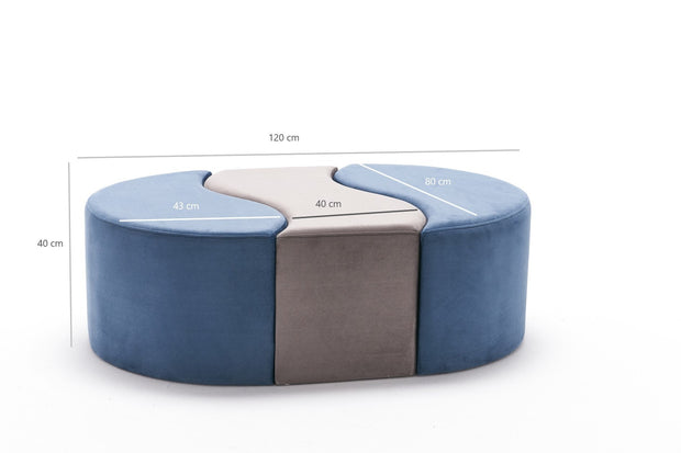 Pouf in tessuto Alya Blu (6)