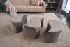 Pouf in tessuto Alya Cappuccino (1)