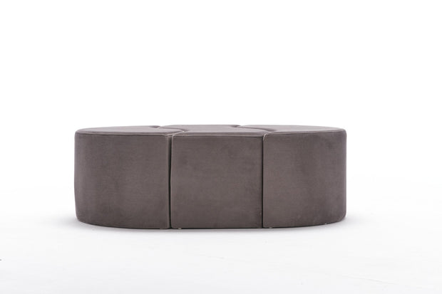 Pouf in tessuto Alya Cappuccino (2)
