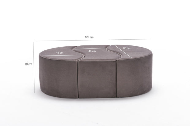 Pouf in tessuto Alya Cappuccino (5)