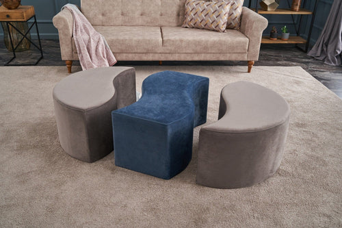 Pouf in tessuto Alya Cappuccino (1)