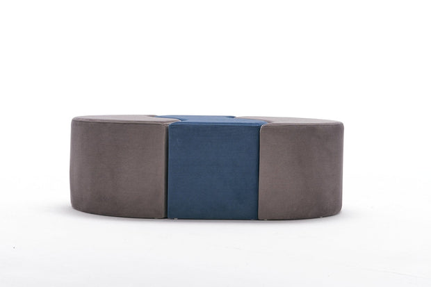 Pouf in tessuto Alya Cappuccino (2)