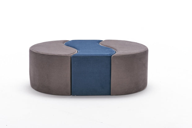 Pouf in tessuto Alya Cappuccino (3)