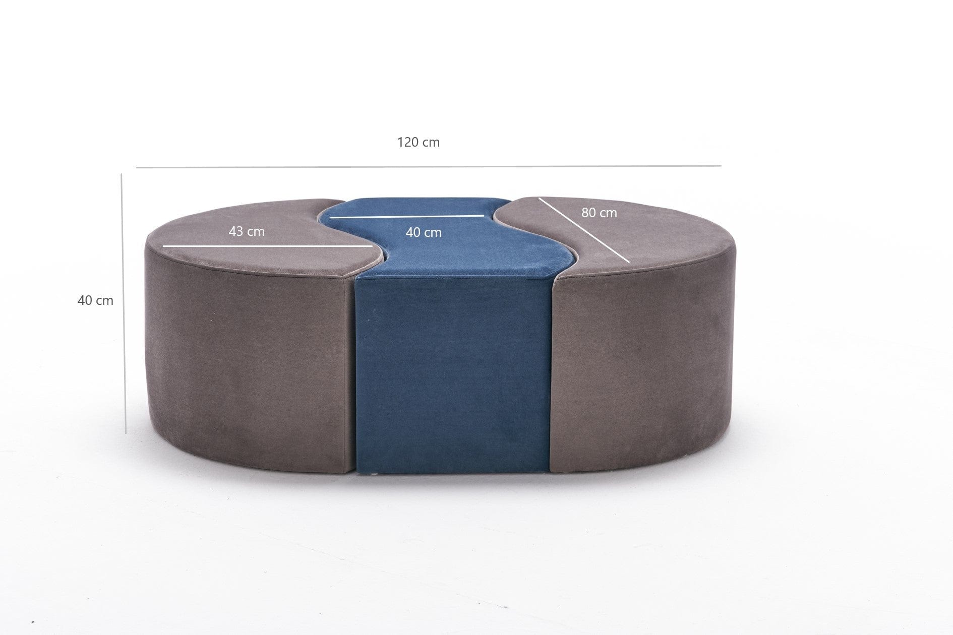 Pouf in tessuto Alya Cappuccino (5)