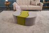 Pouf in tessuto Alya Cappuccino