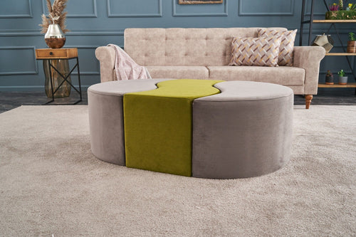 Pouf in tessuto Alya Cappuccino (1)