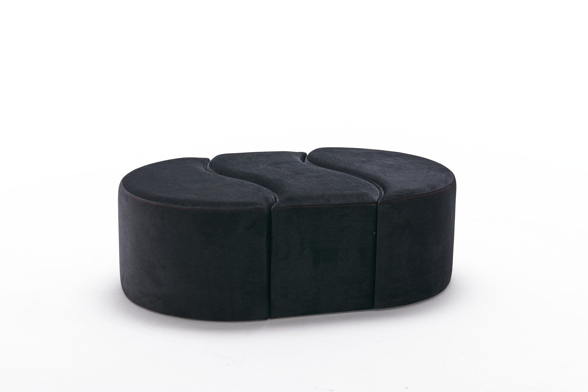 Pouf in tessuto Alya Nero (3)
