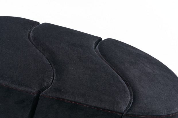Pouf in tessuto Alya Nero (4)