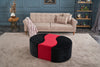 Pouf in tessuto Alya Nero