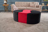 Pouf in tessuto Alya Nero (2)
