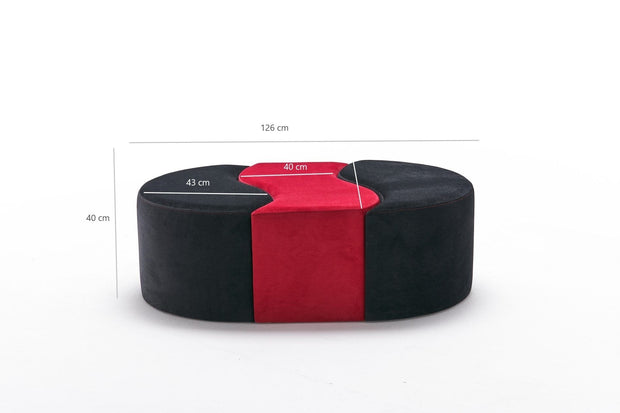 Pouf in tessuto Alya Nero (5)