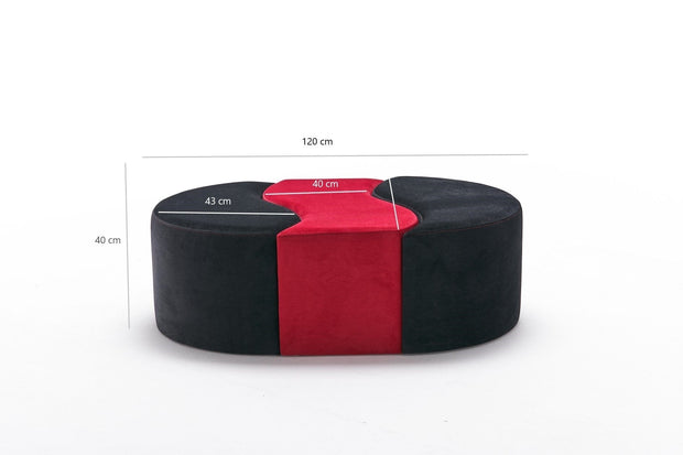 Pouf in tessuto Alya Nero (6)