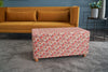 Pouf in tessuto Alya Rectangle Multicolore