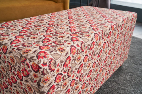 Pouf in tessuto Alya Rectangle Multicolore (1)