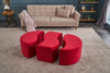 Pouf in tessuto Alya Rosso (2)