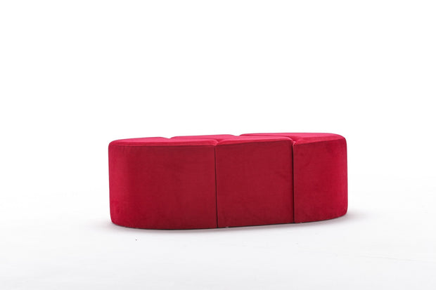 Pouf in tessuto Alya Rosso (3)