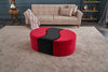 Pouf in tessuto Alya Rosso
