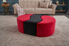 Pouf in tessuto Alya Rosso (1)