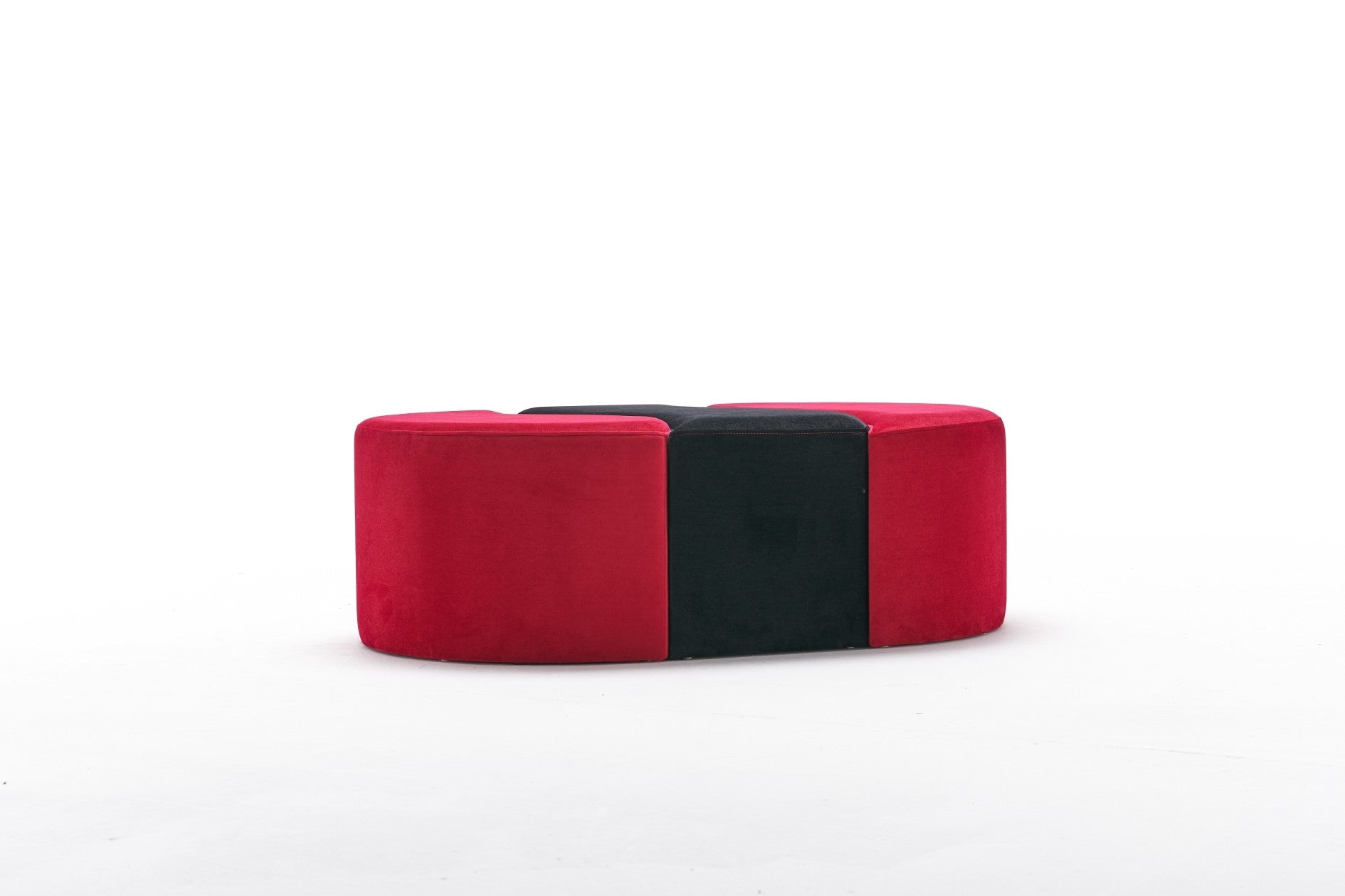 Pouf in tessuto Alya Rosso (3)