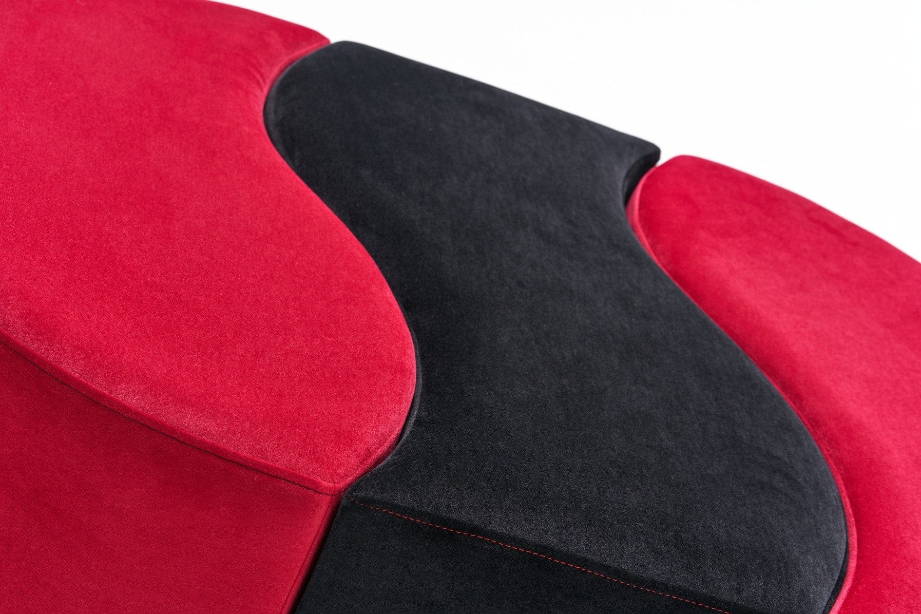 Pouf in tessuto Alya Rosso (5)
