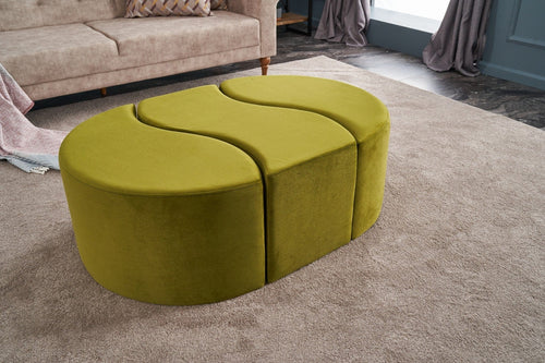Pouf in tessuto Alya Verde (1)