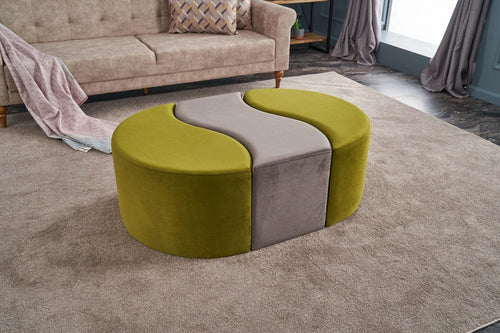 Pouf in tessuto Alya Verde