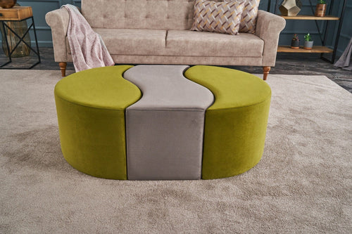Pouf in tessuto Alya Verde (1)