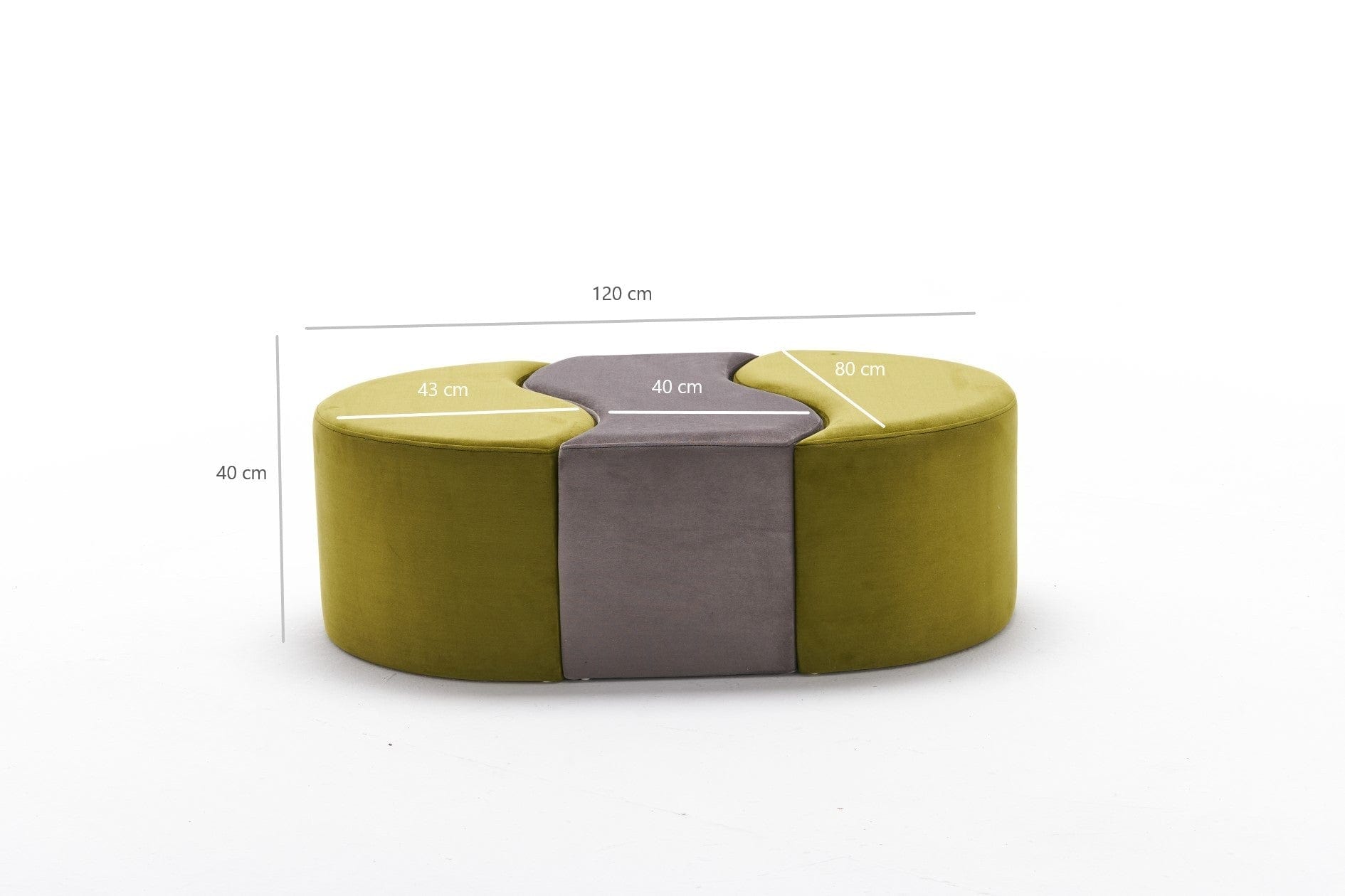 Pouf in tessuto Alya Verde (6)