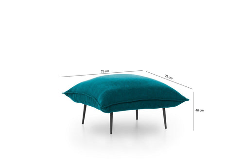 Pouf in tessuto Aspen Blu (1)