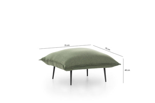 Pouf in tessuto Aspen Verde (1)