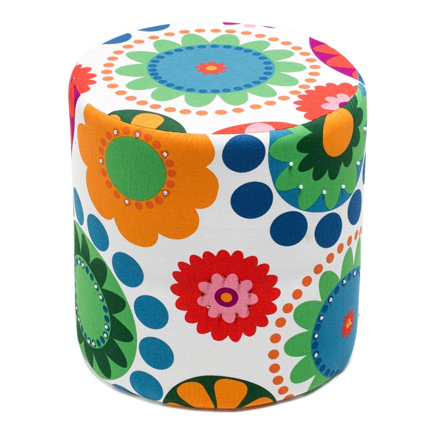 Pouf in tessuto Bahar Multicolore