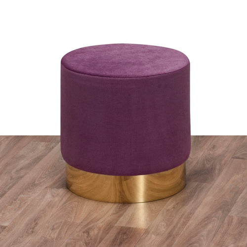 Pouf in tessuto Barok 21 Violetto (1)